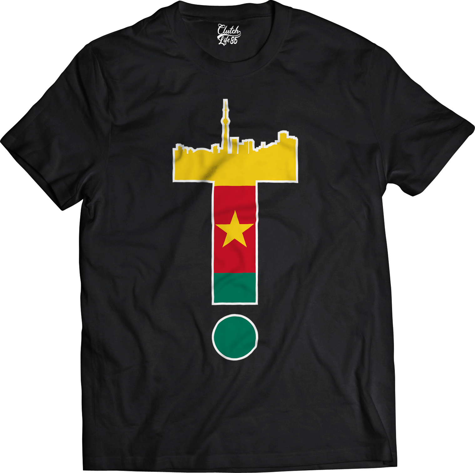 T-Dot Worldwide Cameroon Tee in Black