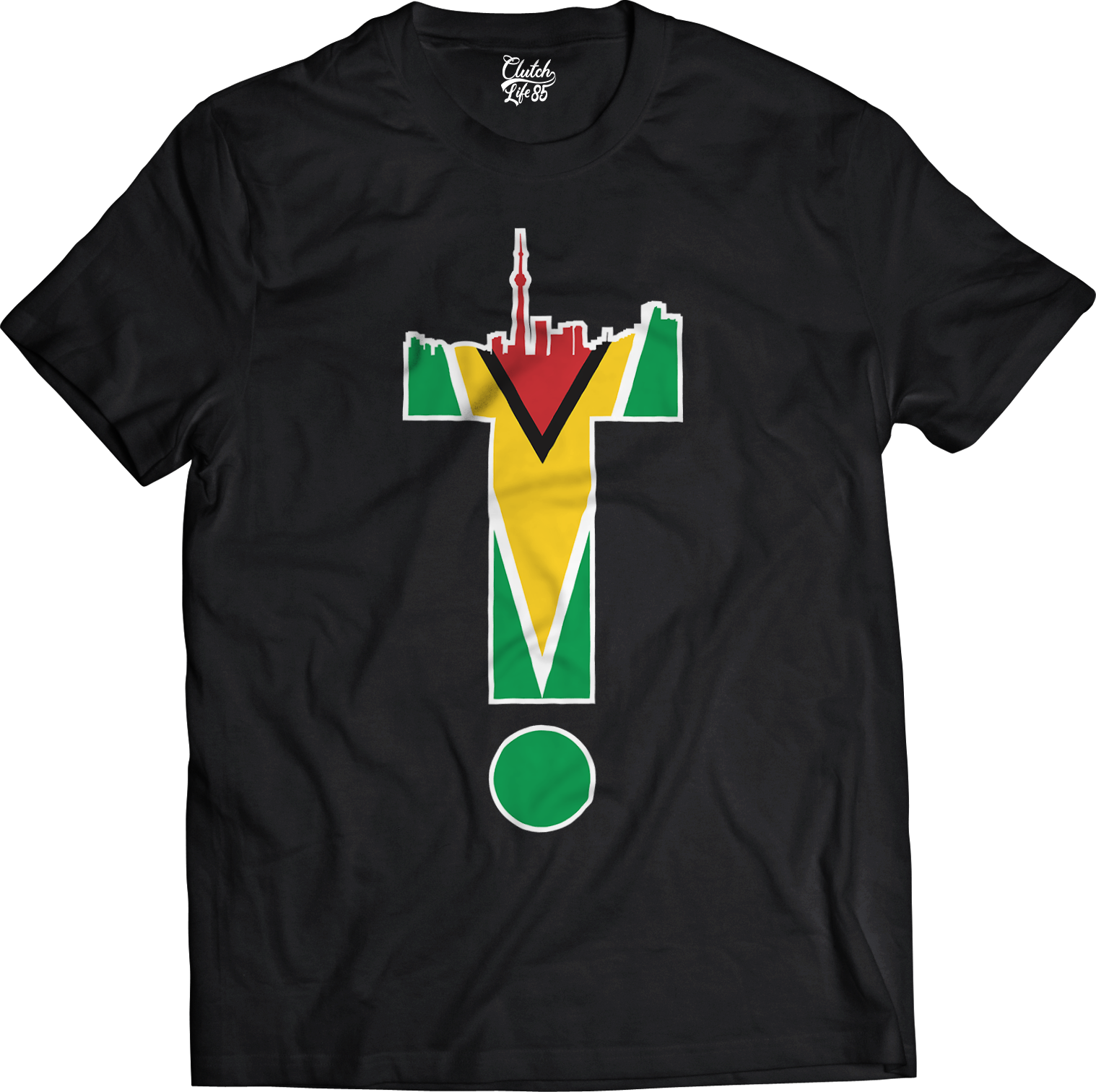 T-Dot Worldwide Guyana Tee in Black