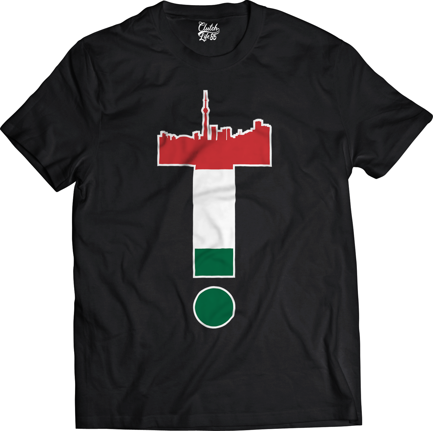 T-Dot Worldwide Italy Tee in Black