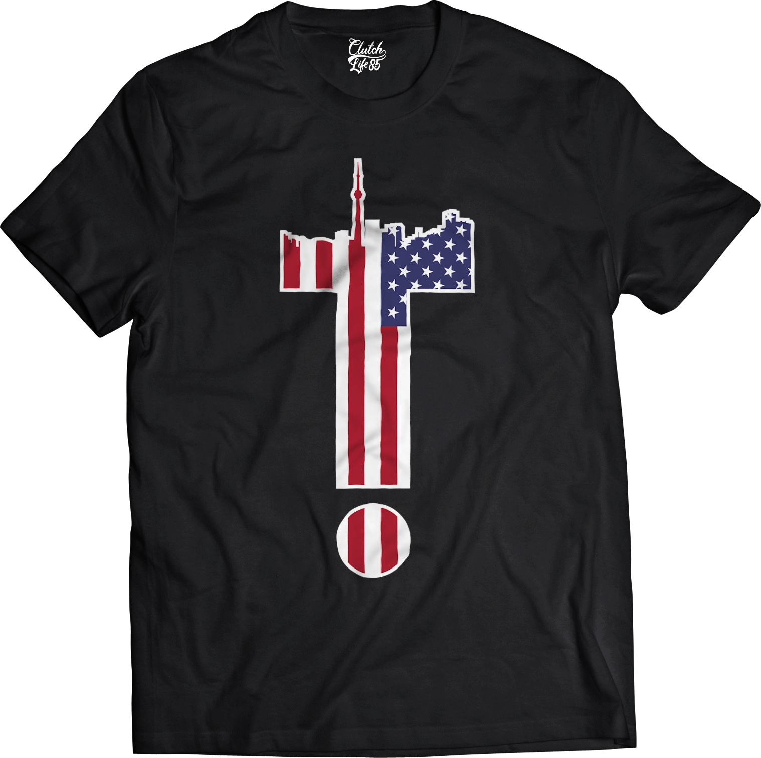 T-Dot Worldwide USA Tee in Black