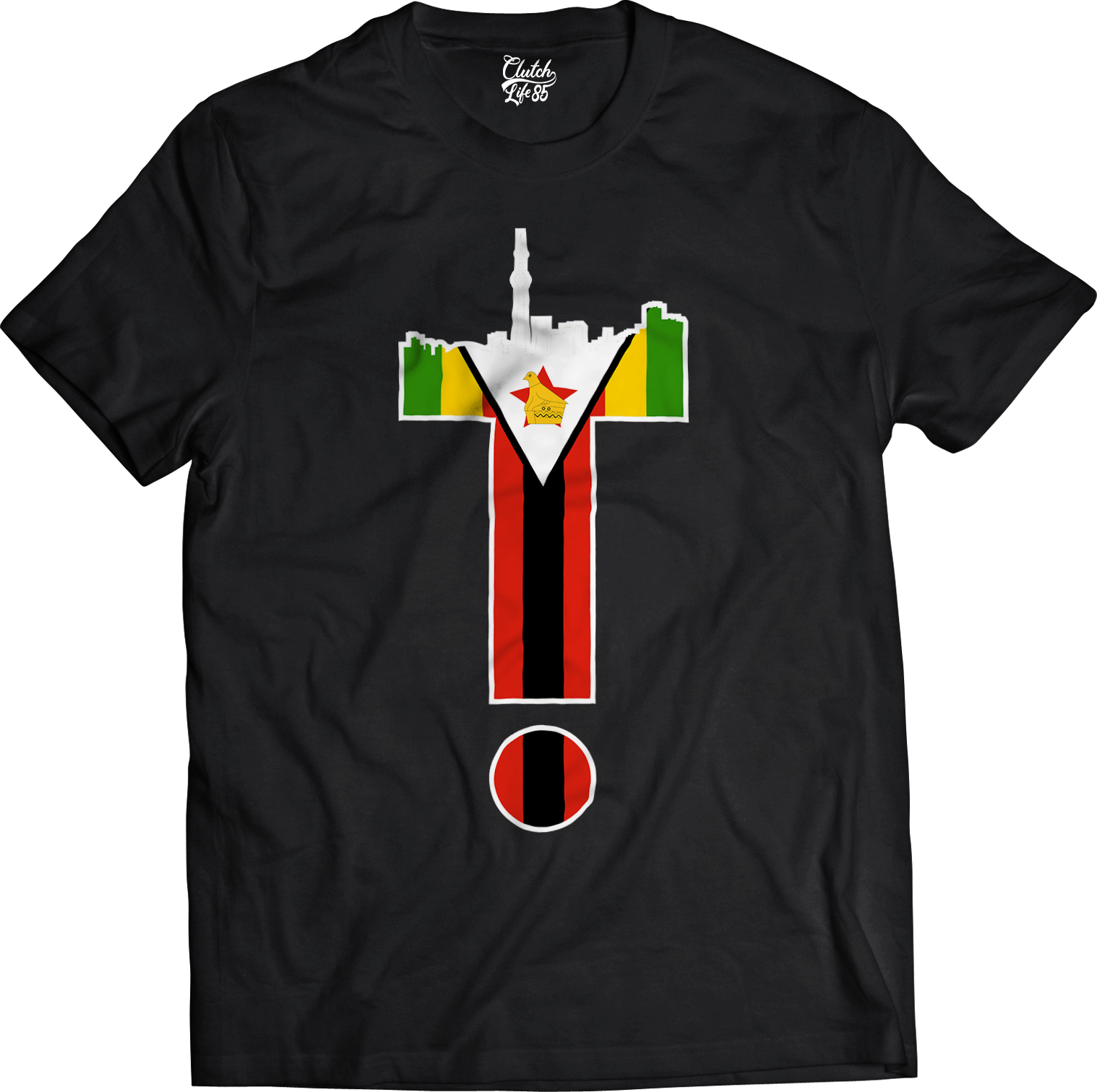 T-Dot Worldwide Zimbabwe Tee in Black