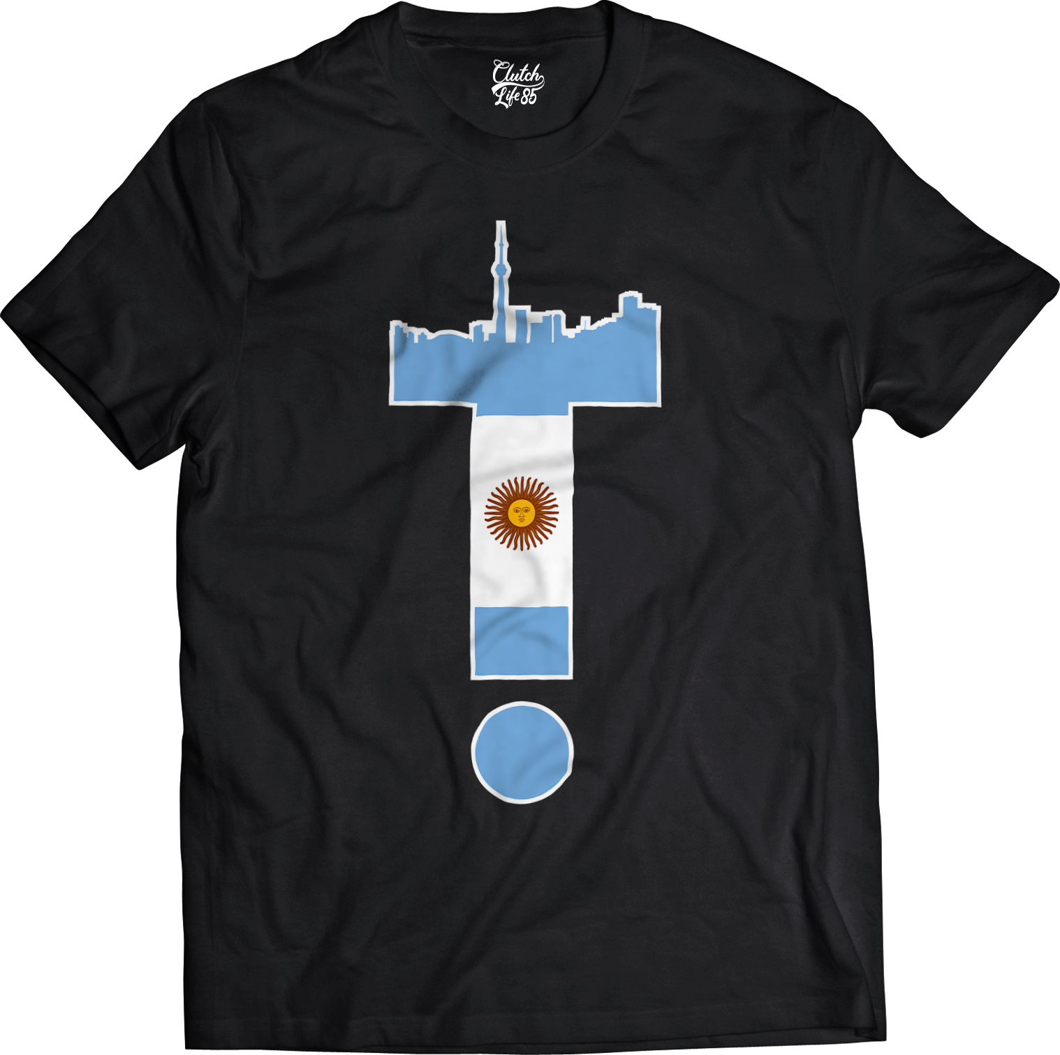 T-Dot Worldwide Argentina Tee in Black