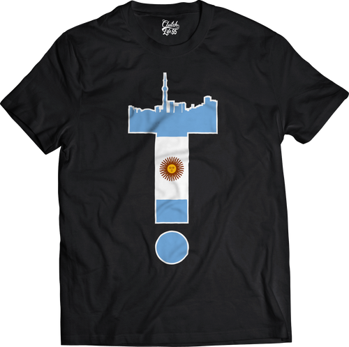 T-Dot Worldwide Argentina Tee in Black