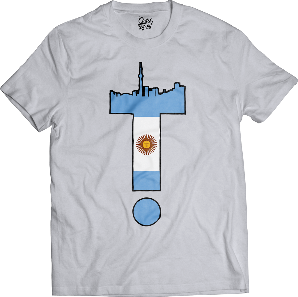 T-Dot Worldwide Argentina Tee in White