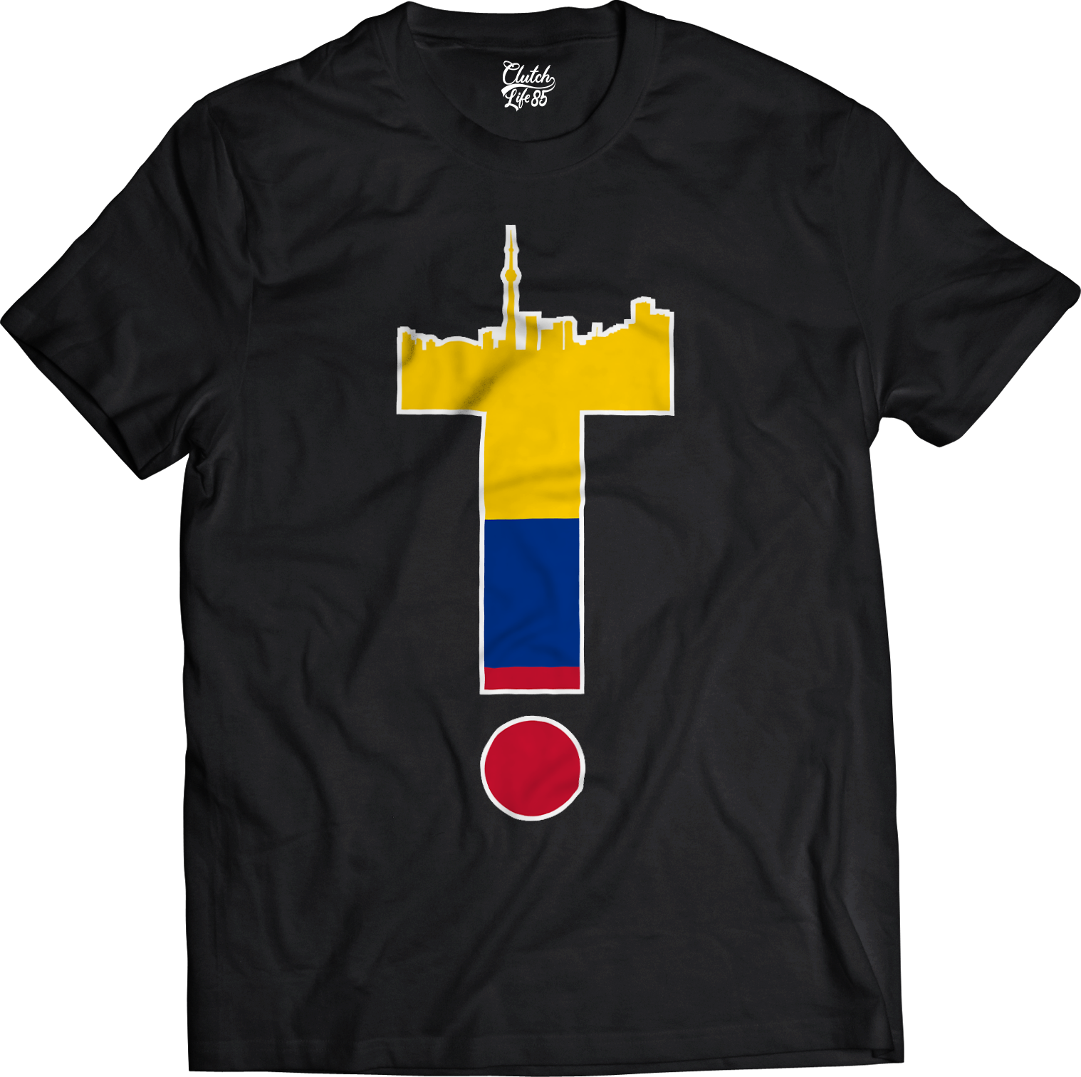 T-Dot Worldwide Colombia Tee in Black