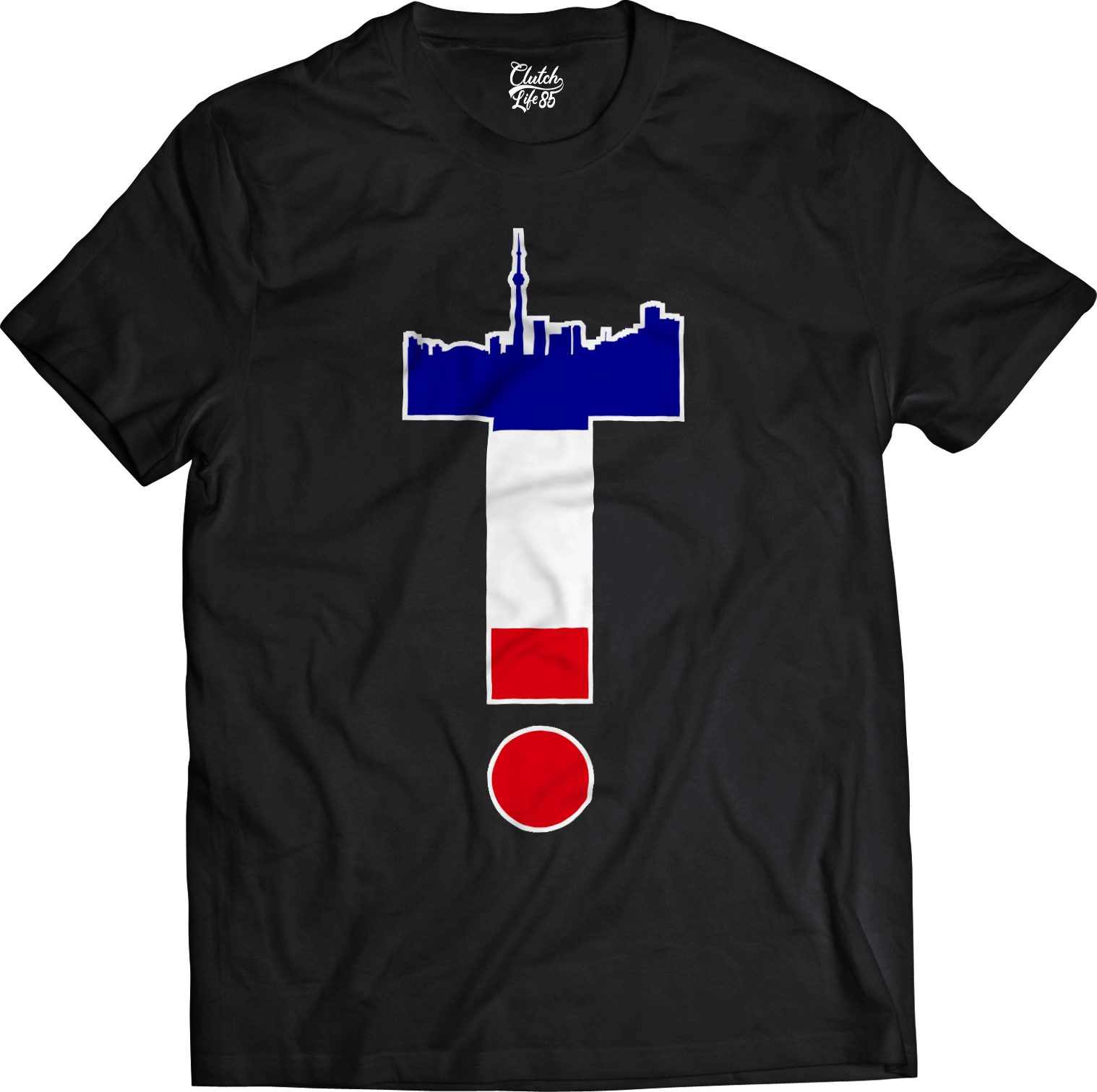 T-Dot Worldwide France Tee in Black