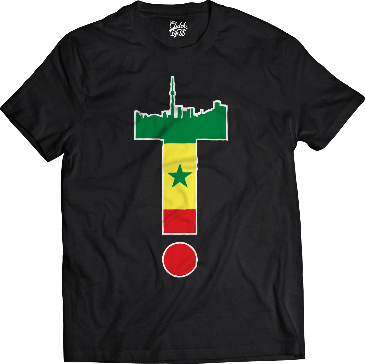 T-Dot Worldwide Senegal Tee in Black